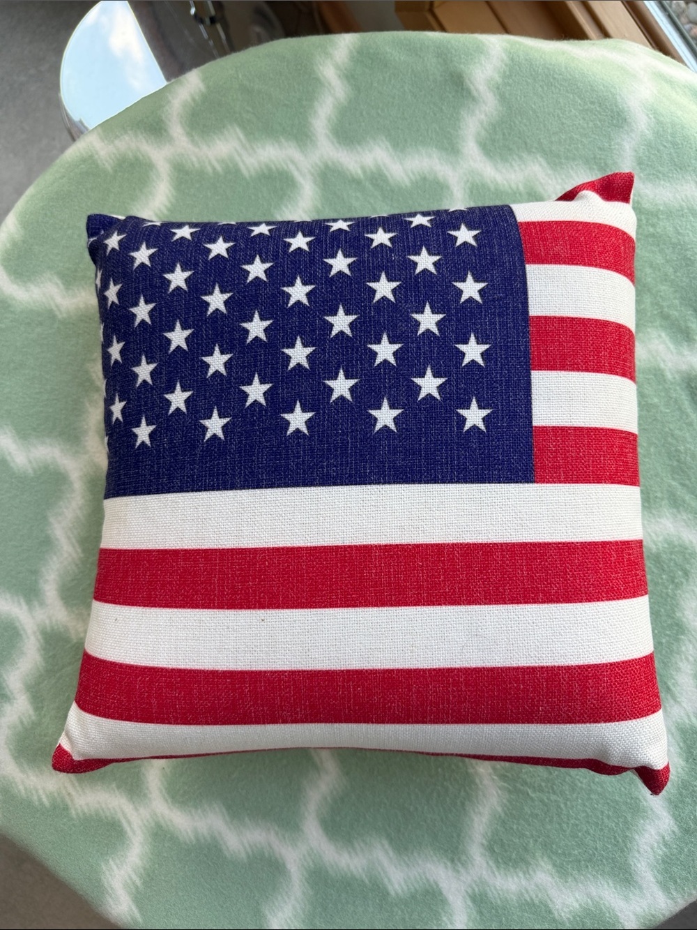 New Red White Blue Stars & Stripes Accent Pillow with Vibration Module